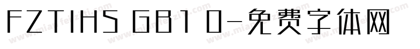 FZTIHS GB1 0字体转换